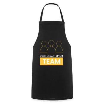 suche nach einem Team - Kochschürze - Schwarz - Vorne - AI Model Male 185 dark (185cm)