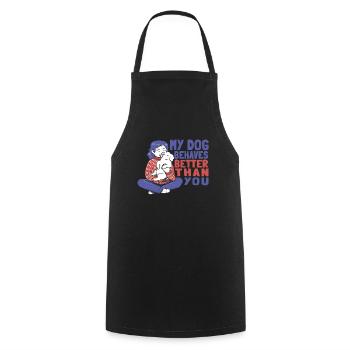 Dog trainer Dog trainer - Cooking Apron - black - Front - AI Model Male 185 dark (185cm)
