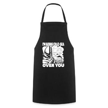 Voilier Jeu de mots Marins Marins Marins - Tablier de cuisine - noir - Devant - AI Model Male 185 dark (185cm)