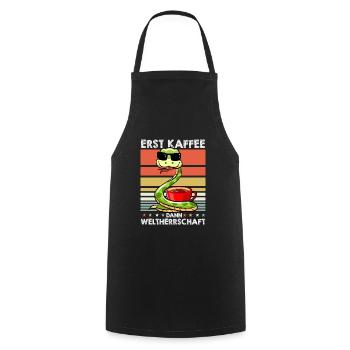Schlange Sonnenbrille Kaffee - Kochschürze - Schwarz - Vorne - AI Model Male 185 dark (185cm)