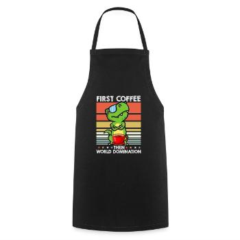 Trex T Rex Dino Sonnenbrille Kaffee - Kochschürze - Schwarz - Vorne - AI Model Male 185 dark (185cm)