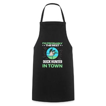 Duck Hunting Duck Hunt Funny - Cooking Apron - black - Front - AI Model Male 185 dark (185cm)