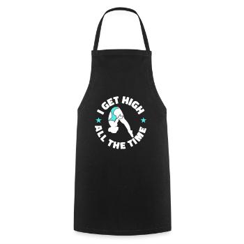 Plongeur de plongée drôle - Tablier de cuisine - noir - Devant - AI Model Male 185 dark (185cm)