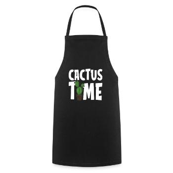 Jardin de cactus - Tablier de cuisine - noir - Devant - AI Model Male 185 dark (185cm)
