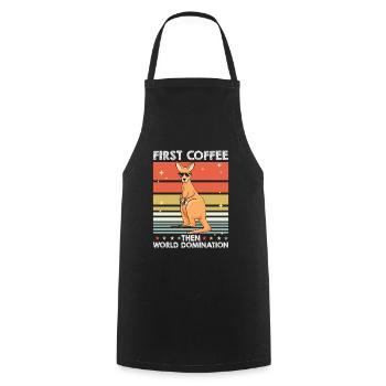 Kangaroo Coffee - Cooking Apron - black - Front - AI Model Male 185 dark (185cm)