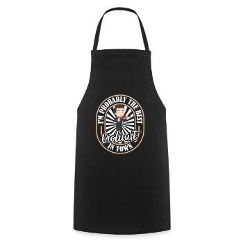 Violin Violin Funny - Cooking Apron - black - Front - AI Model Male 185 dark (185cm)