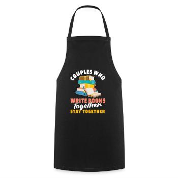 Schriftsteller Autor Paar - Kochschürze - Schwarz - Vorne - AI Model Male 185 dark (185cm)