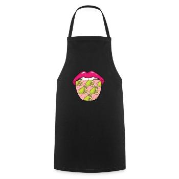 Avocado Tongue - Cooking Apron - black - Front - AI Model Male 185 dark (185cm)