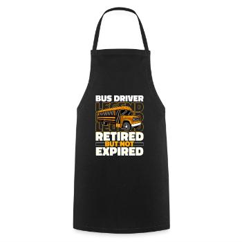 Bus Bus Retired Bus Driver - Cooking Apron - black - Front - AI Model Male 185 dark (185cm)