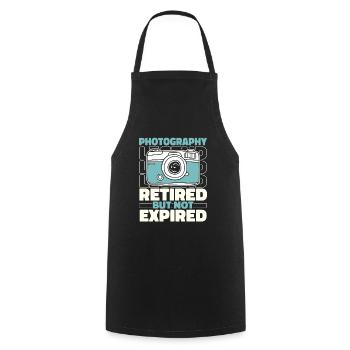 Photographer Photography Retired Camera - Cooking Apron - black - Front - AI Model Male 185 dark (185cm)