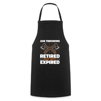 Axe throwing Retired axe throwers - Cooking Apron - black - Front - AI Model Male 185 dark (185cm)