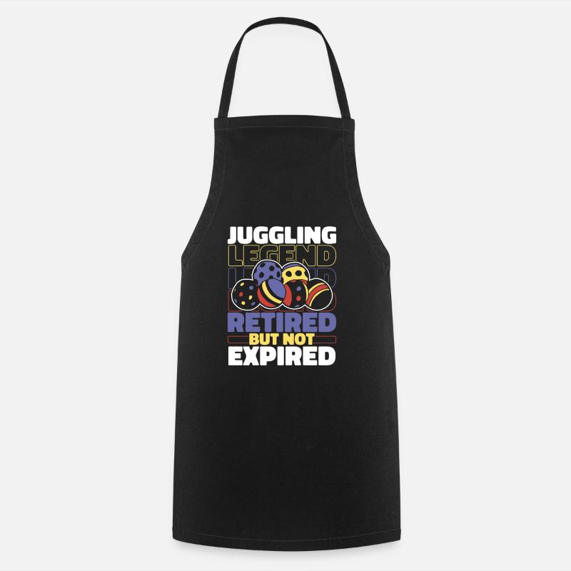 Jonglerie à la retraite - Tablier de cuisine - noir