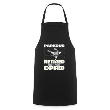 Parkour in retirement - Cooking Apron - black - Front - AI Model Male 185 dark (185cm)