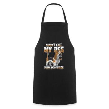Bassett Dog Funny - Cooking Apron - black - Front - AI Model Male 185 dark (185cm)
