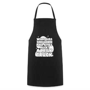 Camion de lait de vache drôle - Tablier de cuisine - noir - Devant - AI Model Male 185 dark (185cm)