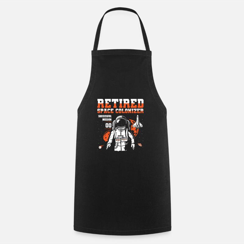 Space Space Astronaut Space Colonization - Cooking Apron - black