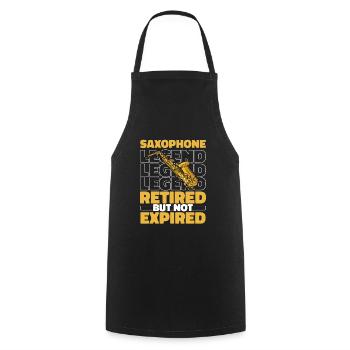 Saxophone Saxophone Retiré - Tablier de cuisine - noir - Devant - AI Model Male 185 dark (185cm)