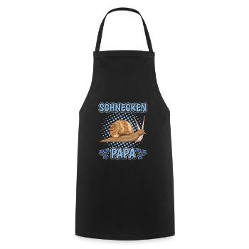 Schnecken Papa - Kochschürze - Schwarz - Vorne - AI Model Male 185 dark (185cm)