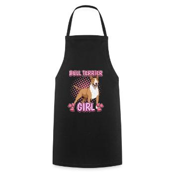 Bullterrier Bull Terrier Girl - Tablier de cuisine - noir - Devant - AI Model Male 185 dark (185cm)