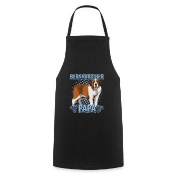 Bernhardiner Papa - Kochschürze - Schwarz - Vorne - AI Model Male 185 dark (185cm)