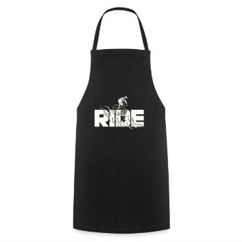Mountain Bike Downhill Bike Tour Biker - Cooking Apron - black - Front - AI Model Male 185 dark (185cm)