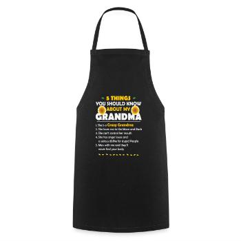5 Things You Should Know About My Grandma Grandma - Cooking Apron - black - Front - AI Model Male 185 dark (185cm)