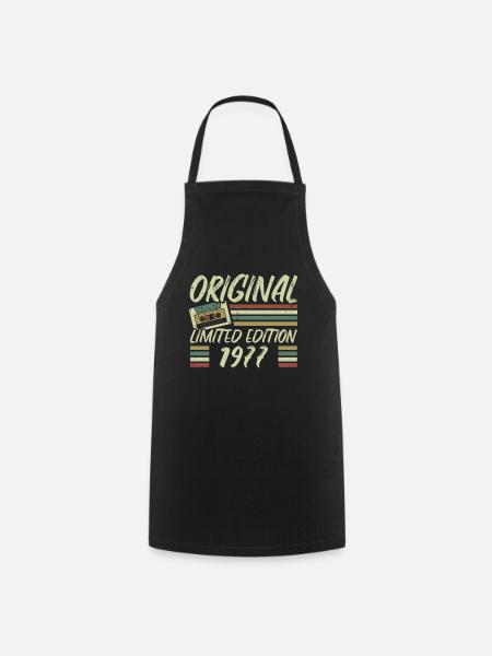 Vintage 1977 Rétro Cadeau D’anniversaire 1977 - Tablier de cuisine - noir