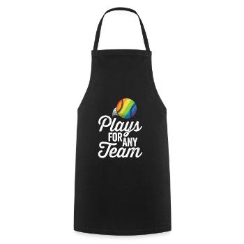 Joue pour toute l'équipe de baseball LGBT SHIRT Gay Pride - Tablier de cuisine - noir - Devant - AI Model Male 185 dark (185cm)