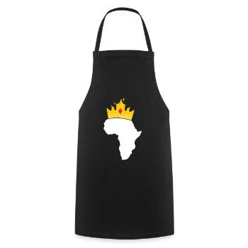 African King TShirt pour Homme Garçon Africa Crown - Tablier de cuisine - noir - Devant - AI Model Male 185 dark (185cm)