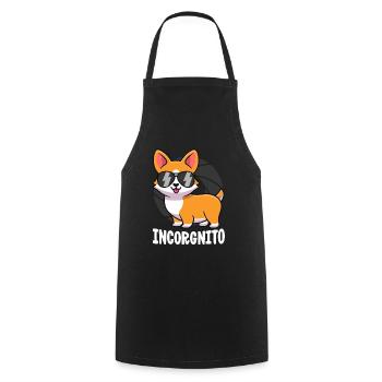 Chemise Incorgnito Corgi pour enfants homme drôle Corgi - Tablier de cuisine - noir - Devant - AI Model Male 185 dark (185cm)