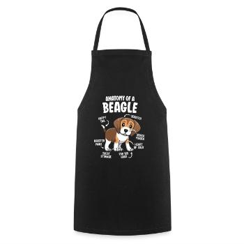 Cadeaux pour les amoureux de Beagle Chien Maman Anatomie drôle de - Tablier de cuisine - noir - Devant - AI Model Male 185 dark (185cm)