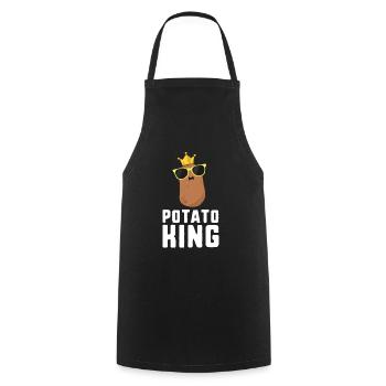 Pommes de terre king shirt pommes de terre pour hommes garçons - Tablier de cuisine - noir - Devant - AI Model Male 185 dark (185cm)