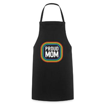 Stolze Mutter mit Pride Mutter Gay Pride Zeug LGBT - Kochschürze - Schwarz - Vorne - AI Model Male 185 dark (185cm)