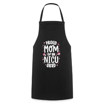 Proud Mom Of An NICU Graduate NICU Grad Mother - Cooking Apron - black - Front - AI Model Male 185 dark (185cm)