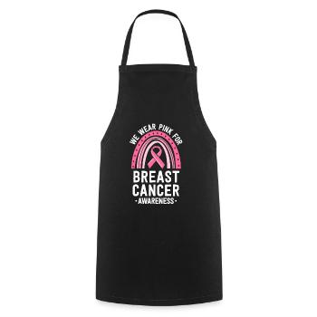 Wir tragen rosa Brustkrebs Awareness Matching - Kochschürze - Schwarz - Vorne - AI Model Male 185 dark (185cm)