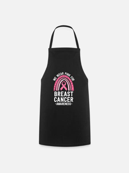 We Wear Pink Breast Cancer Awareness Matching - Cooking Apron - black