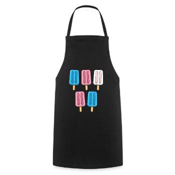 Transgender Popsicles 4th of July Trans Subtle - Cooking Apron - black - Front - AI Model Male 185 dark (185cm)