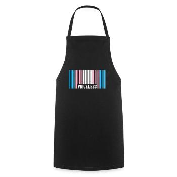 Inestimable Trans Pride Code-barres Transgenre subtil - Tablier de cuisine - noir - Devant - AI Model Male 185 dark (185cm)