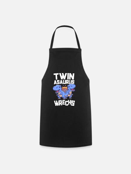 Twinasaurus Épaves correspondant à Dinosaur Twin Boys - Tablier de cuisine - noir