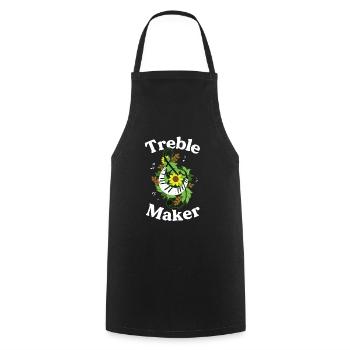 Treble Maker Drôle Musicien Cadeau Treble Clef - Tablier de cuisine - noir - Devant - AI Model Male 185 dark (185cm)