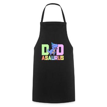 Dad Asaurus Dinosaur Birthday Party TRex Matching - Cooking Apron - black - Front - AI Model Male 185 dark (185cm)