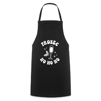 Prosec Ho Ho Ho Lustige Weihnachts-Trinkparty - Kochschürze - Schwarz - Vorne - AI Model Male 185 dark (185cm)