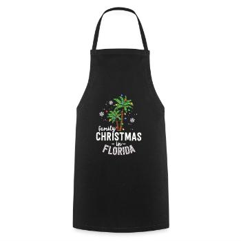 Familienweihnacht in Florida Palmen Weihnachten Strand - Kochschürze - Schwarz - Vorne - AI Model Male 185 dark (185cm)