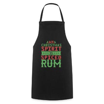 Christmas Spirit ist Spiced Rum Funny Bar - Kochschürze - Schwarz - Vorne - AI Model Male 185 dark (185cm)