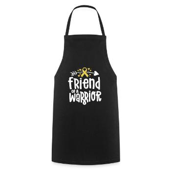 Friend Of A Warrior Support Team Childhood Cancer - Cooking Apron - black - Front - AI Model Male 185 dark (185cm)