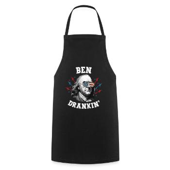 Suck It England 4th Of July Men USA Patriotic Ben - Cooking Apron - black - Front - AI Model Male 185 dark (185cm)