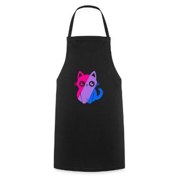 Cute Bi Pride Bisexual Pride Mois Flag Anime - Tablier de cuisine - noir - Devant - AI Model Male 185 dark (185cm)