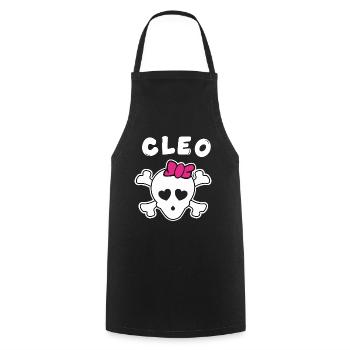 Pirate Cleo Design pour les filles et les femmes - Tablier de cuisine - noir - Devant - AI Model Male 185 dark (185cm)