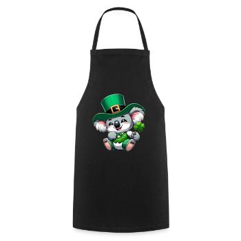 St. Patricks Day Koala Cartoon - Kochschürze - Schwarz - Vorne - AI Model Male 185 dark (185cm)