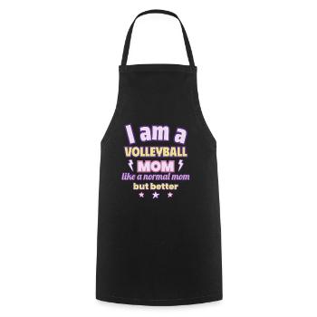 Volleyball maman, Cadeau de fête des mères, Sports - Tablier de cuisine - noir - Devant - AI Model Male 185 dark (185cm)